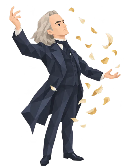 フランツ・リストの肖像イラスト