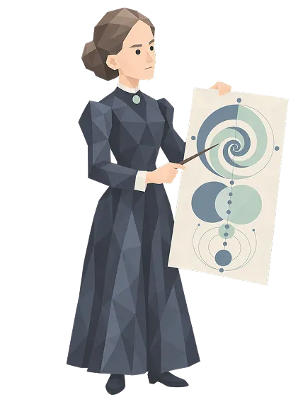 ヒルマ・アフ・クリントの肖像イラスト