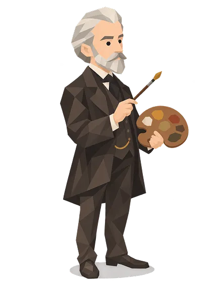 ウィリアム・ブグローの肖像イラスト