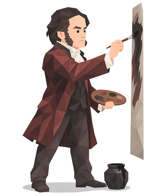 フランシスコ・デ・ゴヤの肖像イラスト