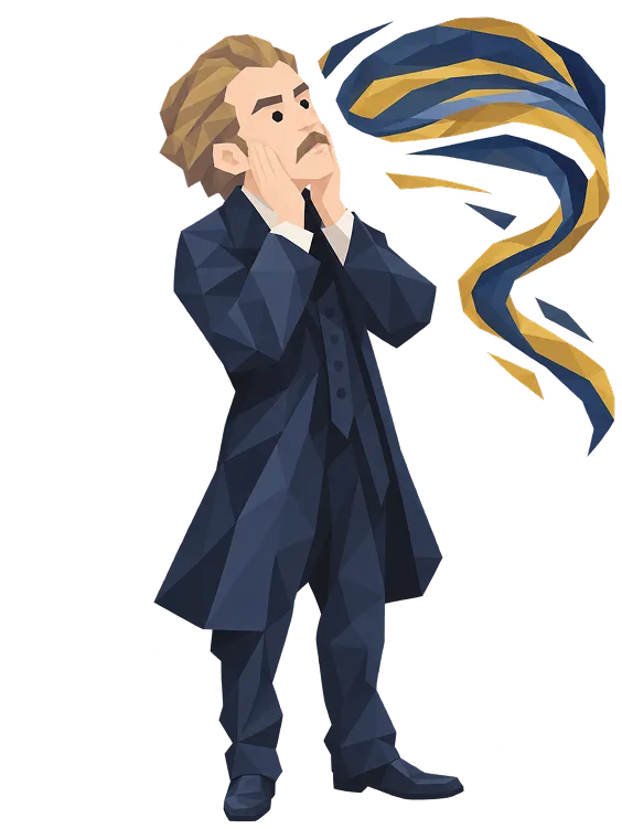 エドヴァルド・ムンクの肖像イラスト
