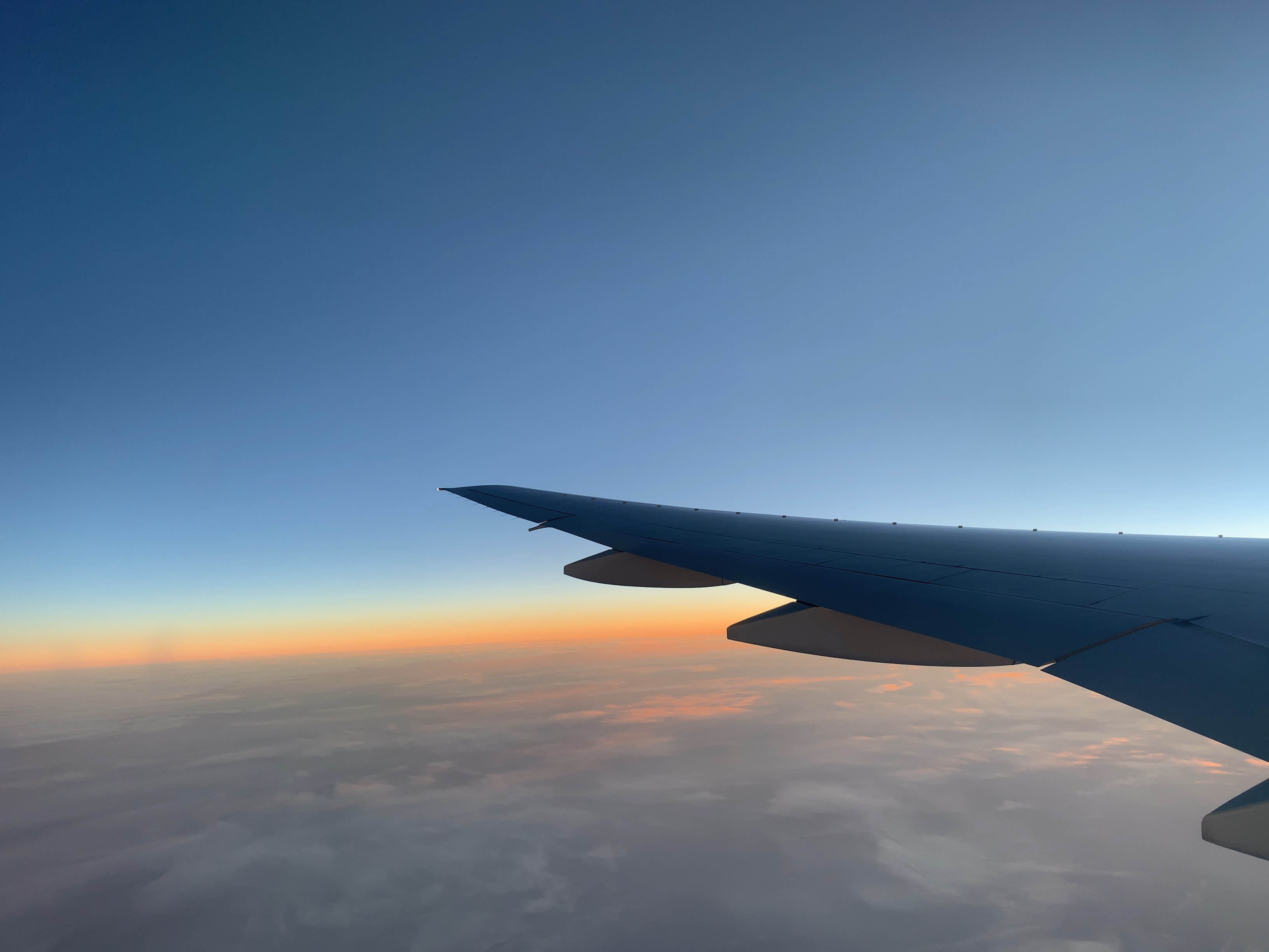 Photo from above an airplane